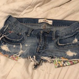 Hollister cut off jean shorts
